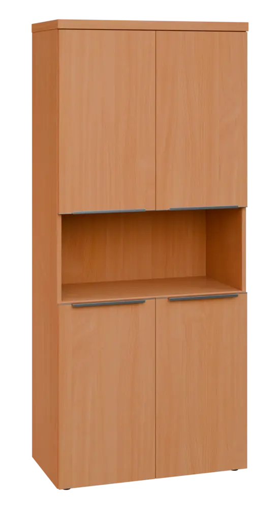 SIN 5 - 84DN kancelářská skříň, 4-dveřová/nika, 1820x800x400, buk royal